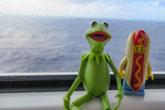 Kermit and Mr Hot Dog Lego Guy On Another Cruise