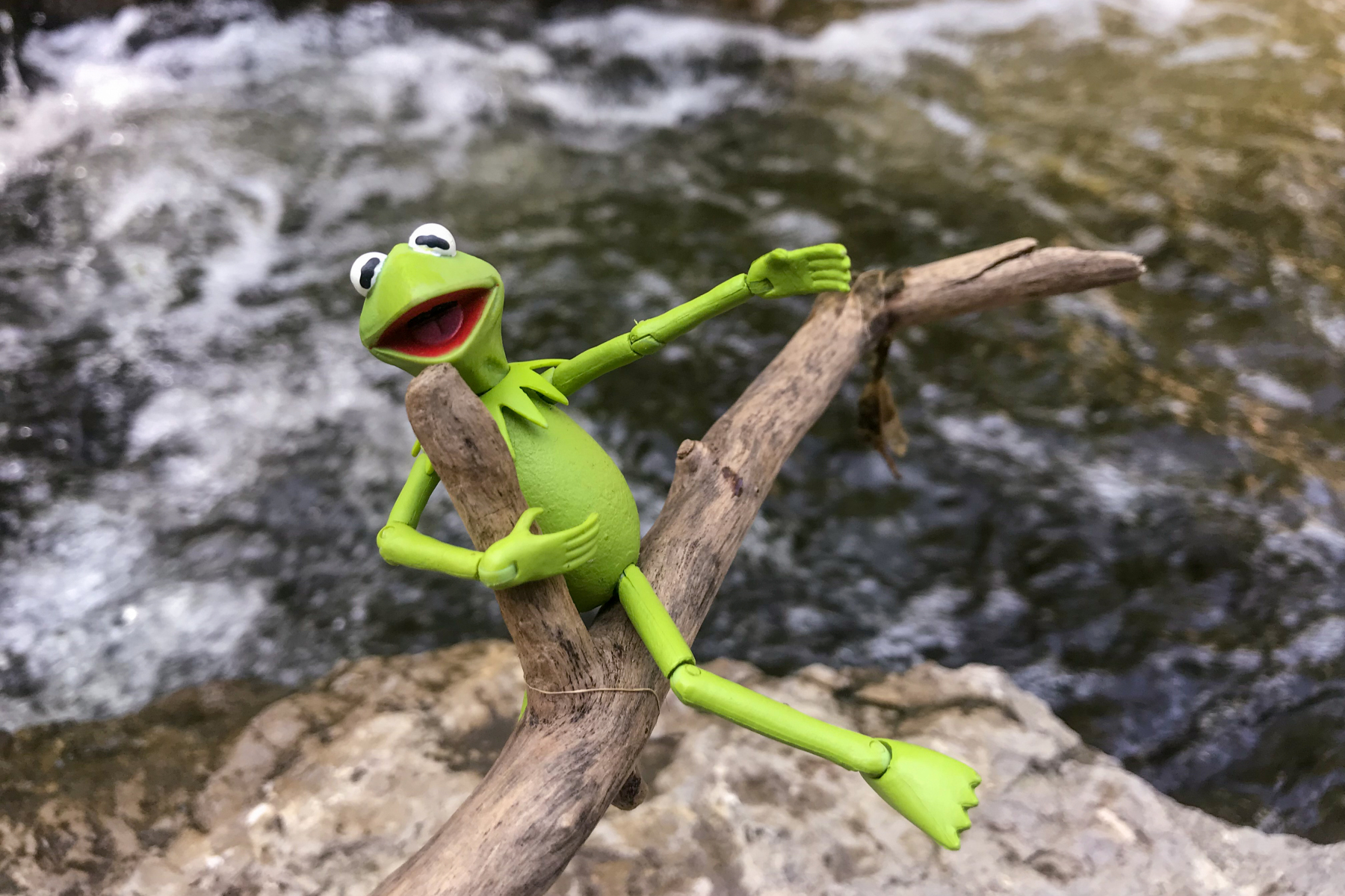 Kermit Reacting A Rescue Scene He Saw In A Movie