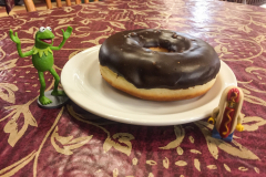 Kermit and Mr Hot Dog Lego Guy check out the World's Largest Don