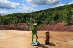 Kermit and Mr Hot Dog Lego Guy at Cheltenham Badlands