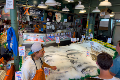 Pike Place Market  fish throwing