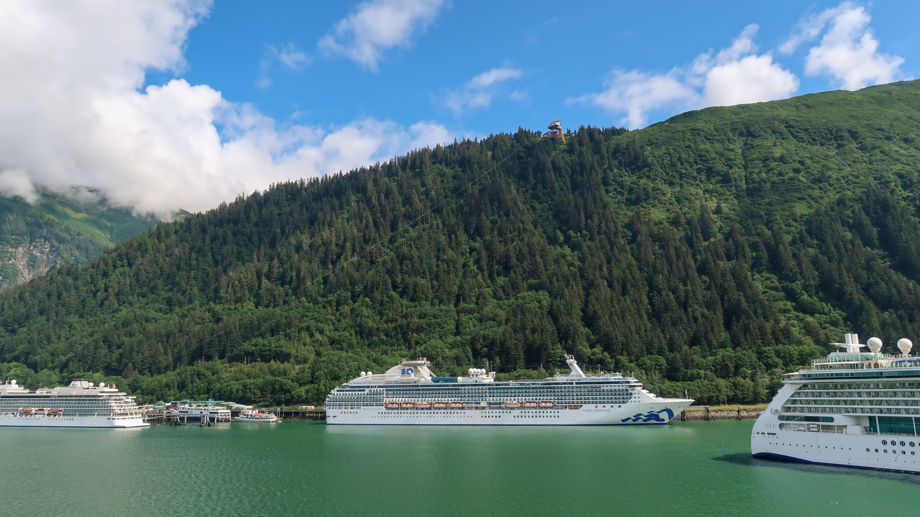 Three Cruise ships in Alaska